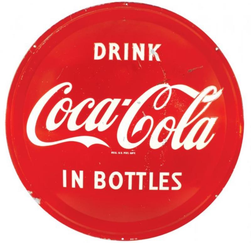 Coca-Cola button sign, 