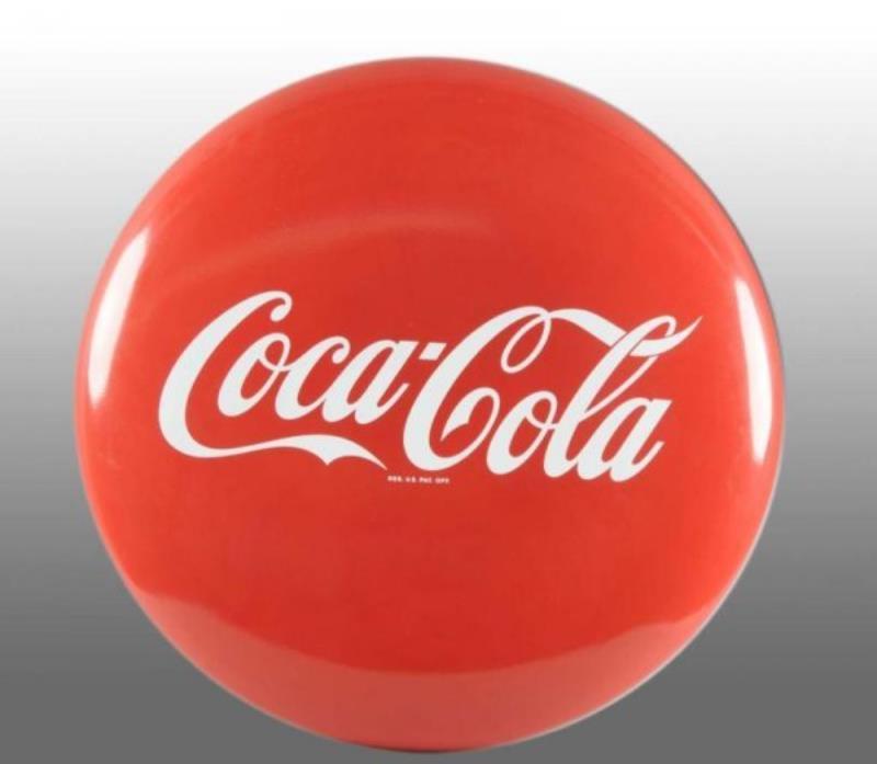 Porcelain Coca-Cola Button Sign.