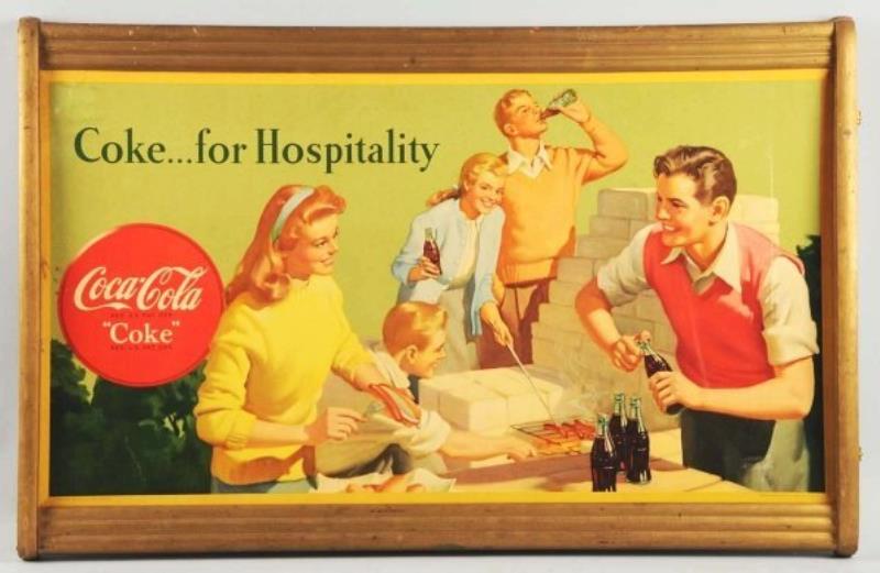 1948 Coca-Cola Small Poster & Gold Frame