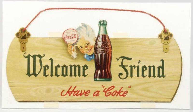 1944 Cardboard Coca-Cola Cutout Sign