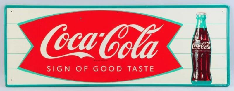 Coca Cola Fish Tail Bottle Sign