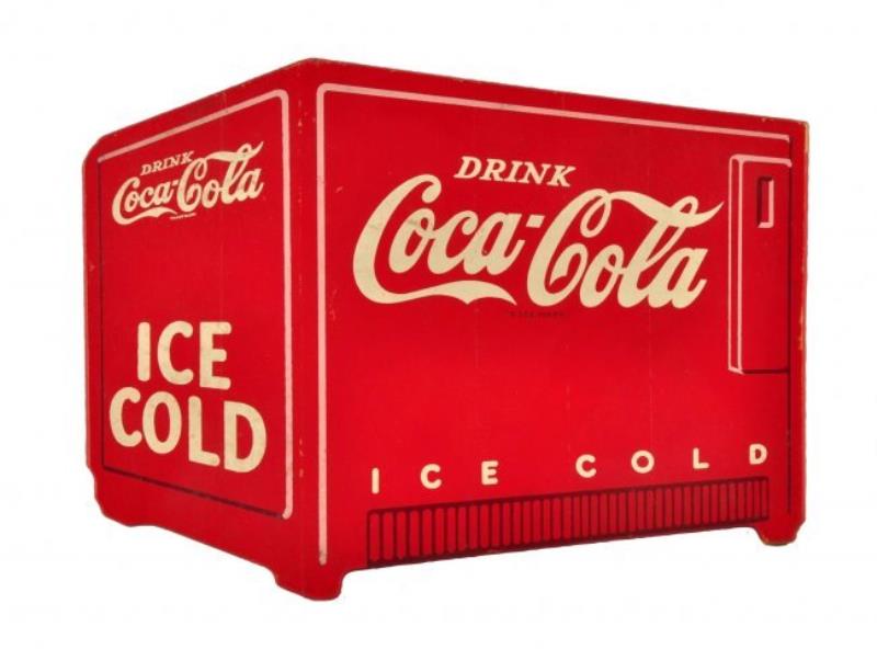 1940's Coca - Cola Wooden Cutout Cooler