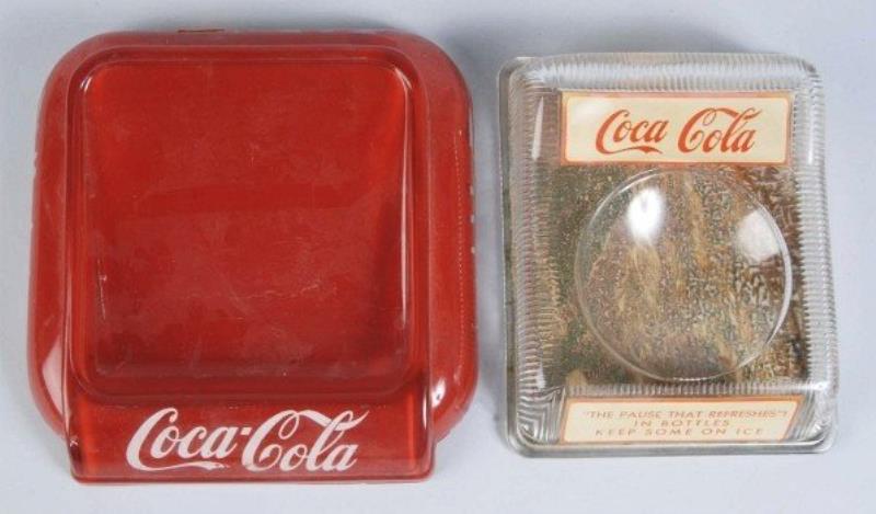 Group of 2 Glass Coca-Cola Change Receivers