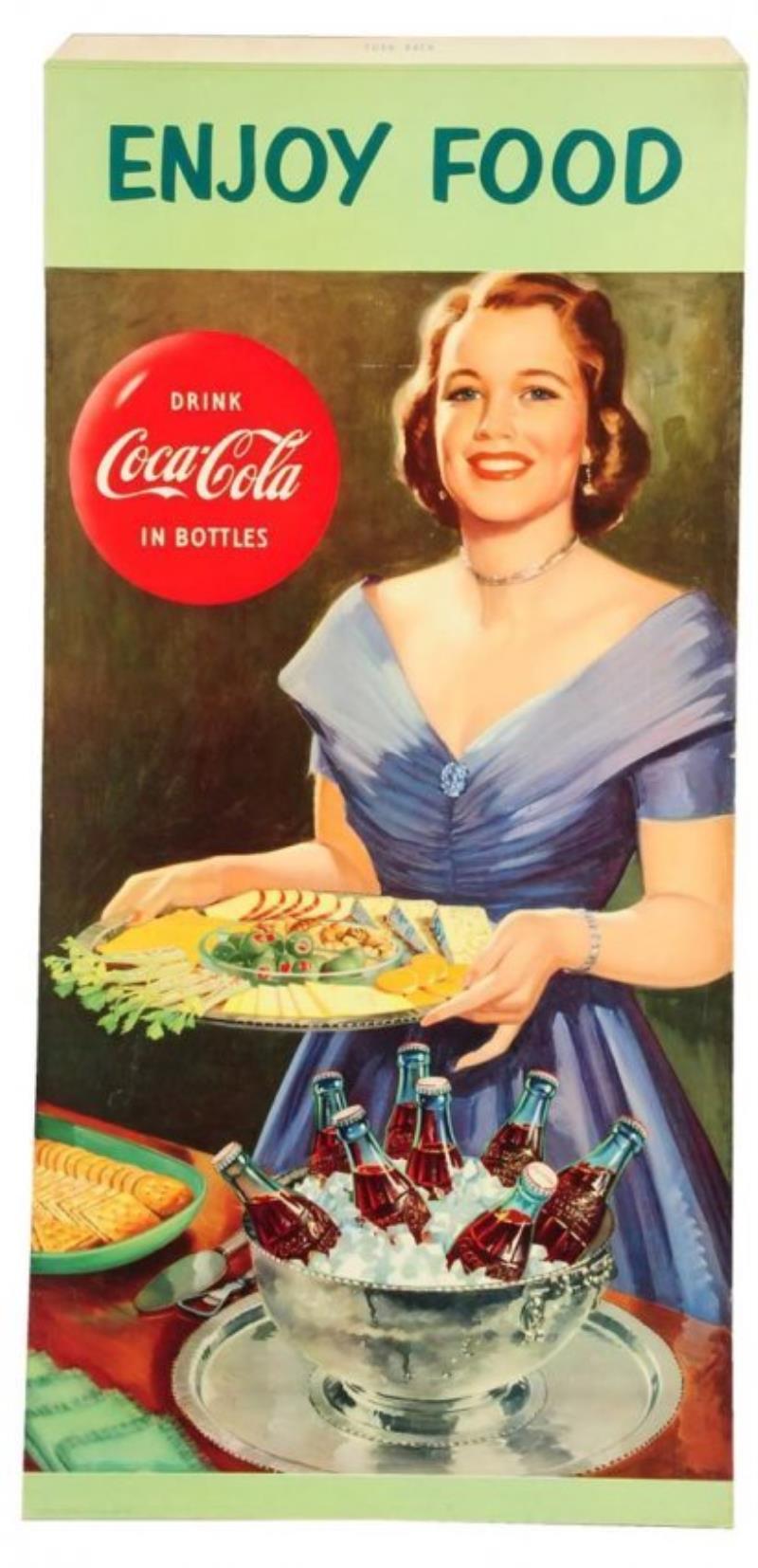 1953 Coca - Cola Cardboard Poster.