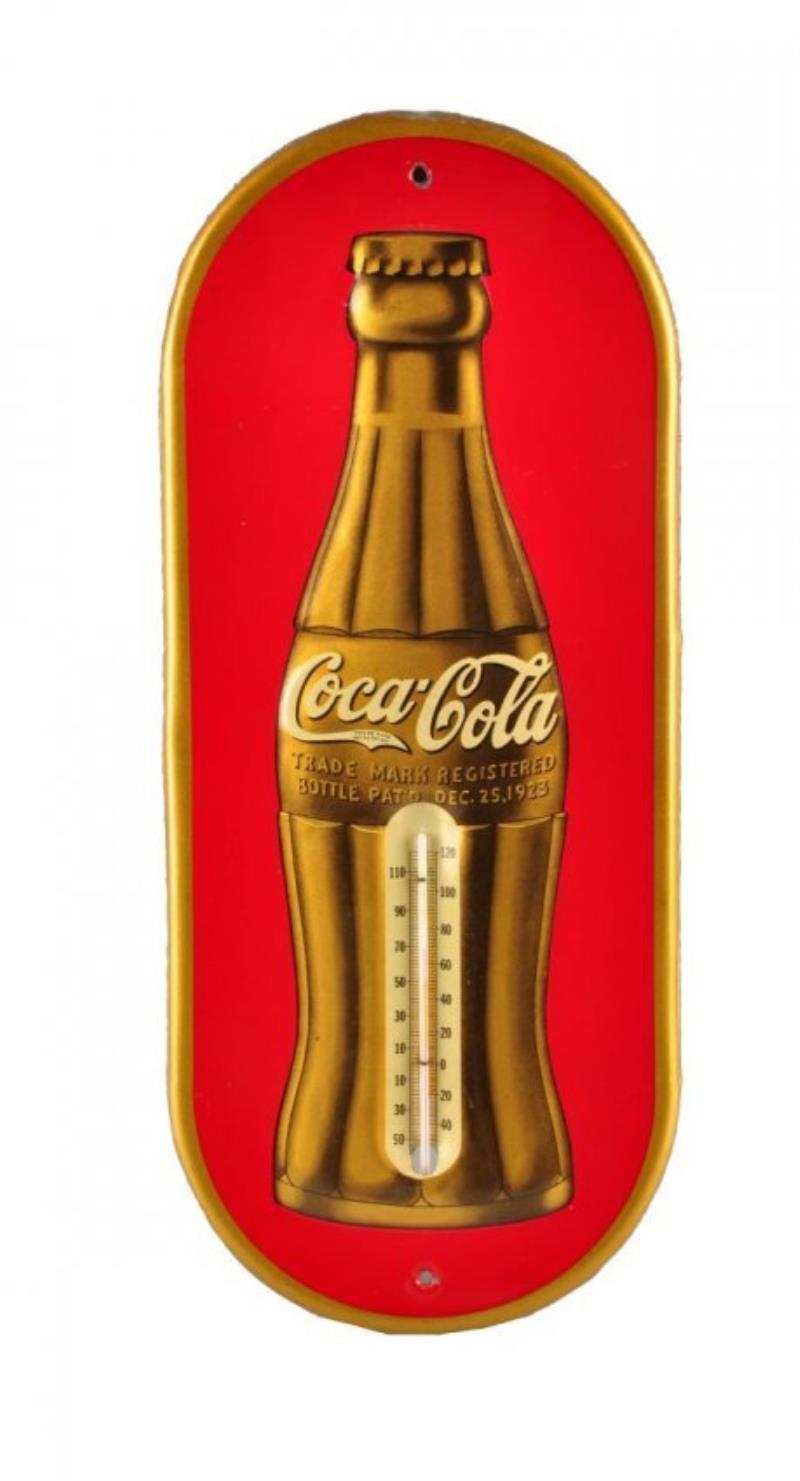 1938 Coca - Cola Embossed Thermometer