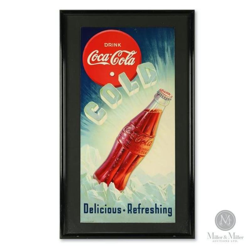 1938 Coca-Cola Cardboard Poster