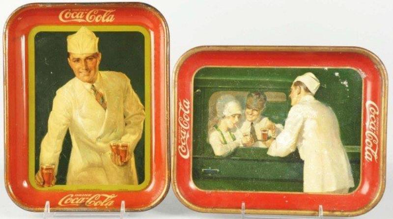 1927 & 1928 Coca-Cola Serving Trays