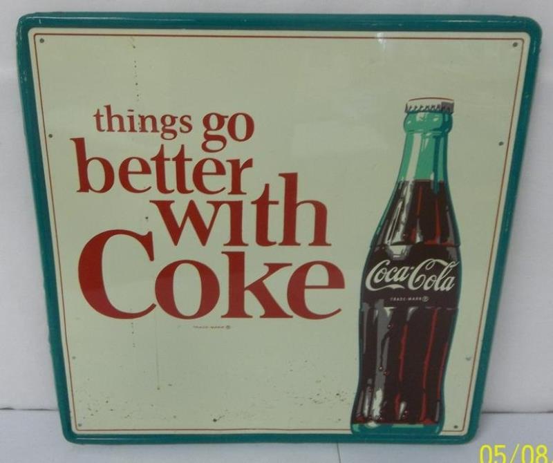Coca-Cola Tin Advertising Sign