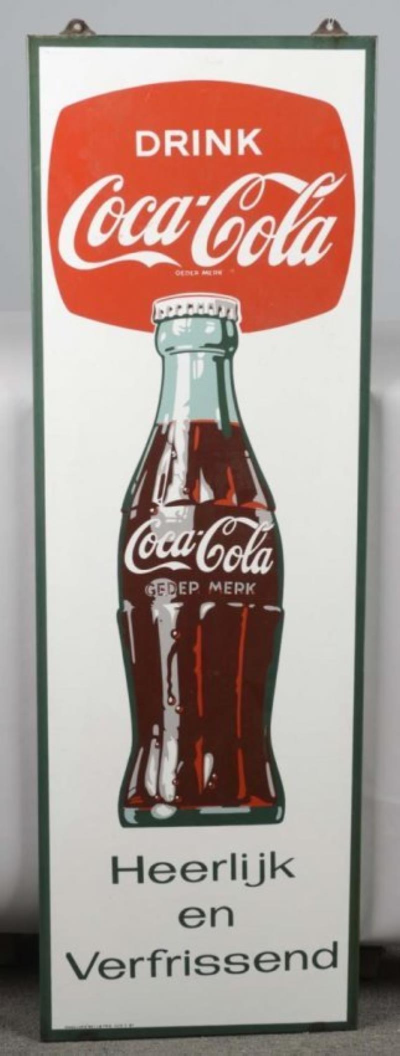 Drink Coca Cola Bottle Porcelain Sign