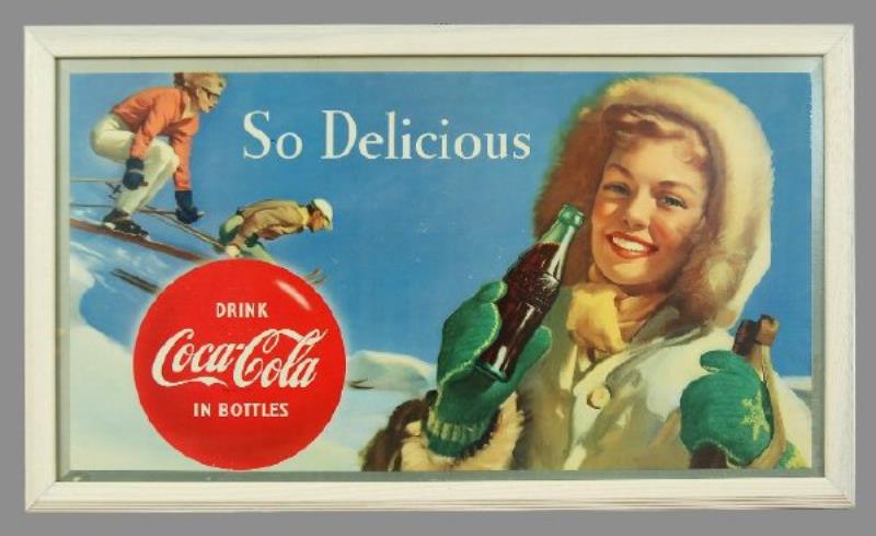 Coca-Cola "So Delicious" cardboard sign