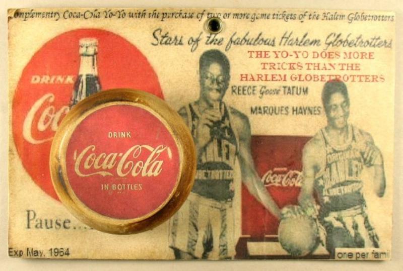 Rare Harlem Globetrotters Coca-Cola Yo-Yo Promotion