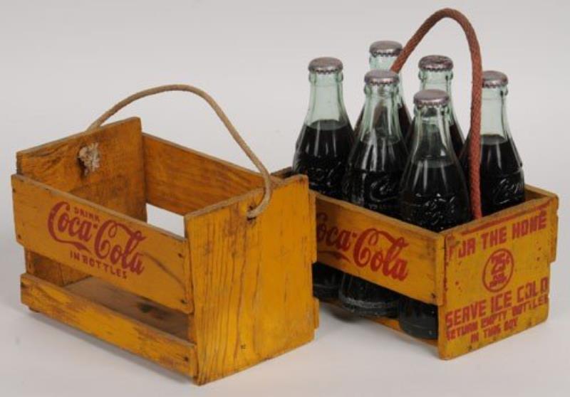 2 1940'S COCA-COLA BOTTLE CARRIERS