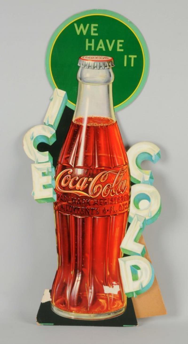 1949 Diecut Coca Cola Cardboard Easel Back Sign Value And Price Guide