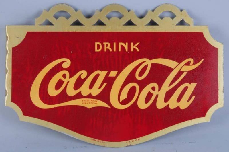 1936 Coca-Cola Tin Flange Sign.