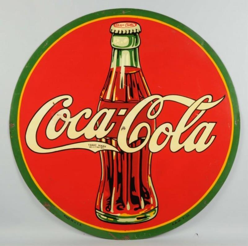 1936 Coca-Cola Tin Sign.
