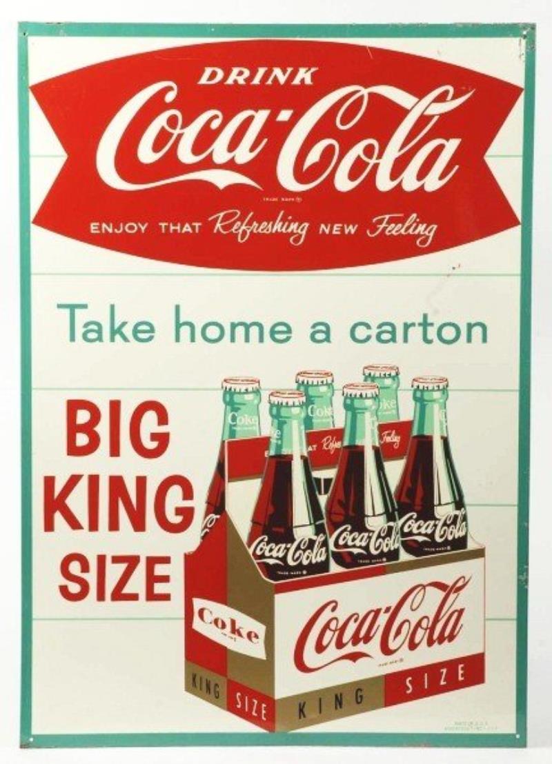 1962 Tin Coca-Cola Sidewalk Sign.