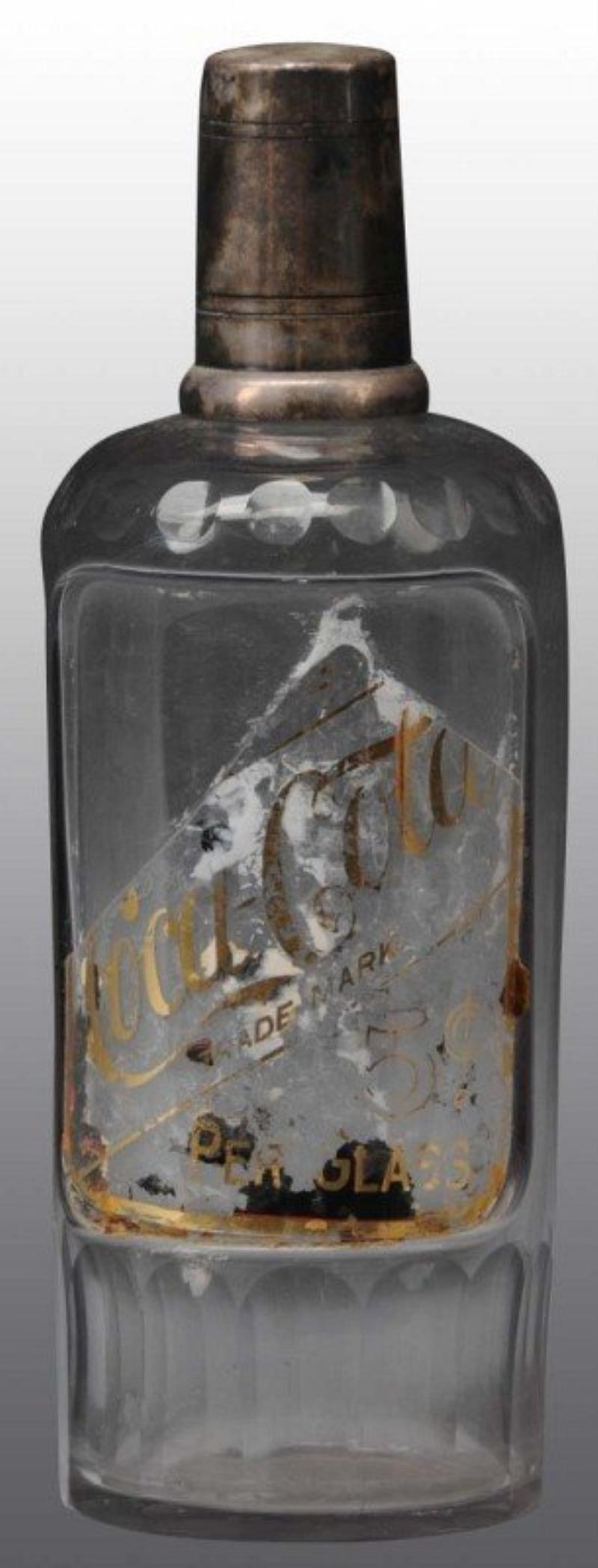 Glass Coca-Cola Jar with Gold Writing