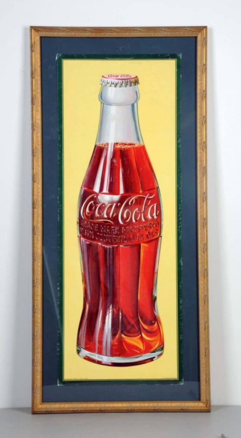 1936 Coca - Cola Canadian Framed Cardboard Sign
