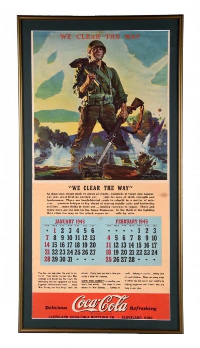 1945 Coca-Cola American Troops Advertising Calendar.