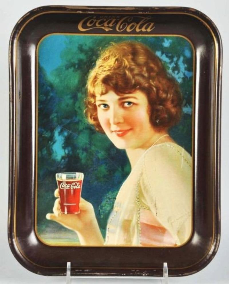 1924 Coca-Cola Brown Rim Serving Tray