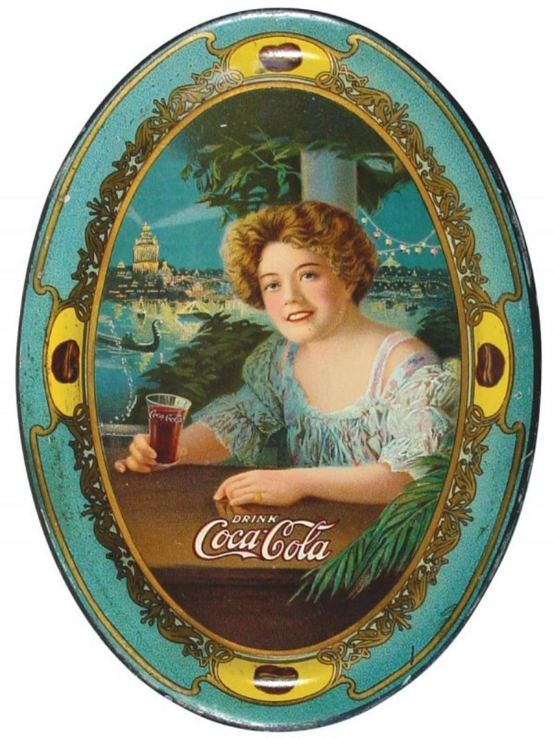 Coca-Cola change tray, 1909, litho on tin, beauti
