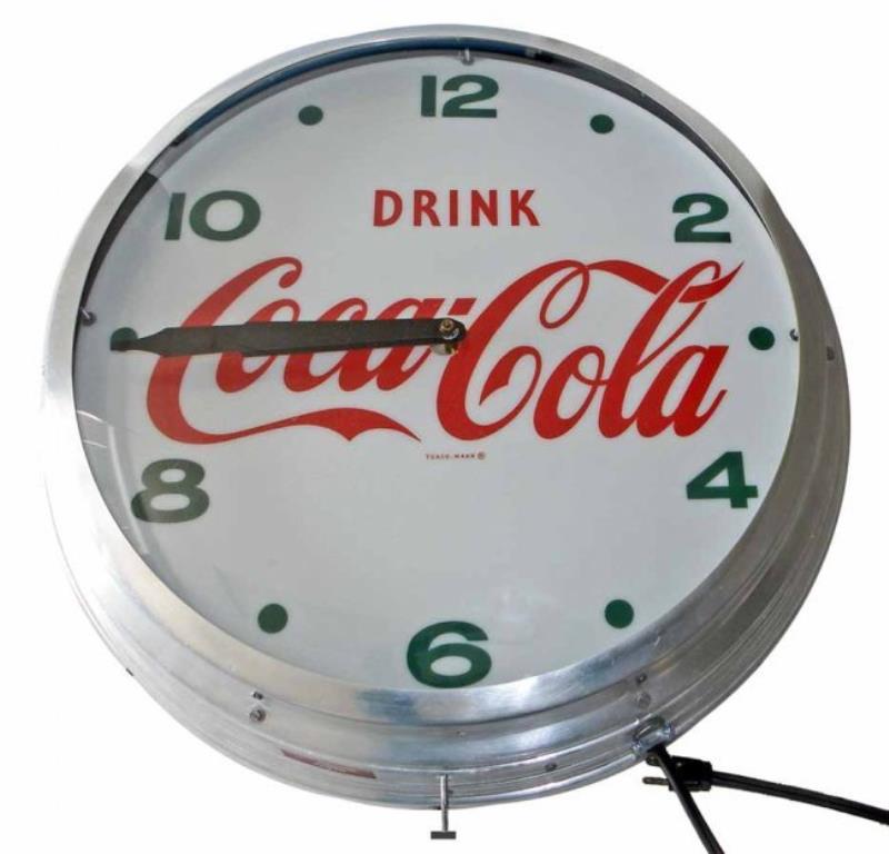 Large Drink Coca Cola Lighted Clock Value & Price Guide