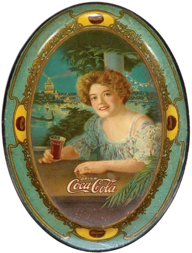 Coca-Cola 1909 St. Louis Exposition tip tray, old