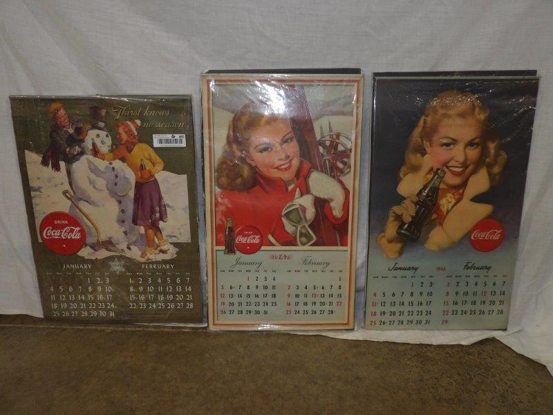 1942 1947 1948 complete Coca-Cola calendars