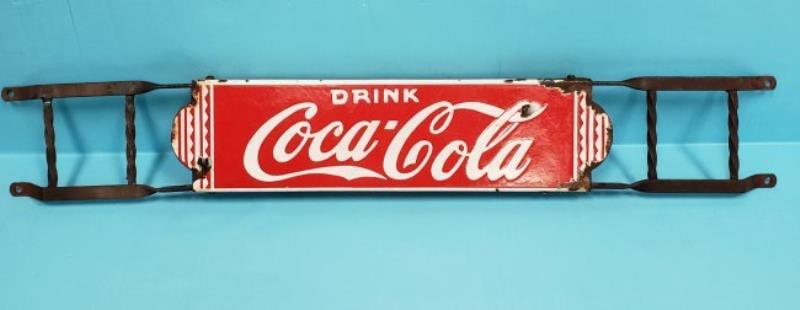 1930's Coca Cola Porcelain Door Push
