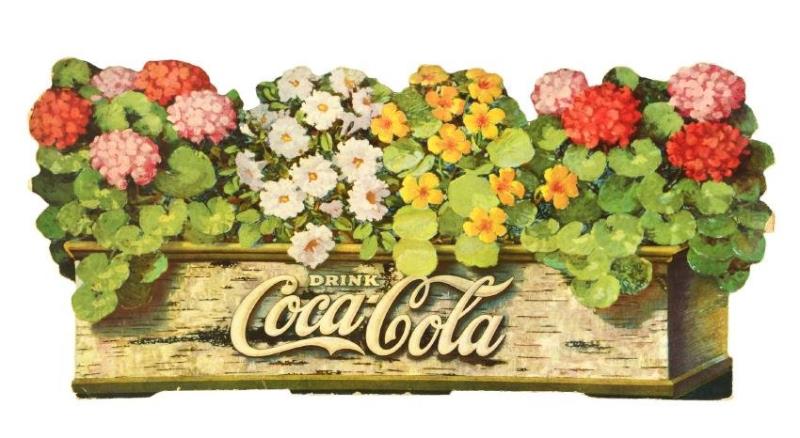 1922 Coca-Cola Cardboard Flower Box Element
