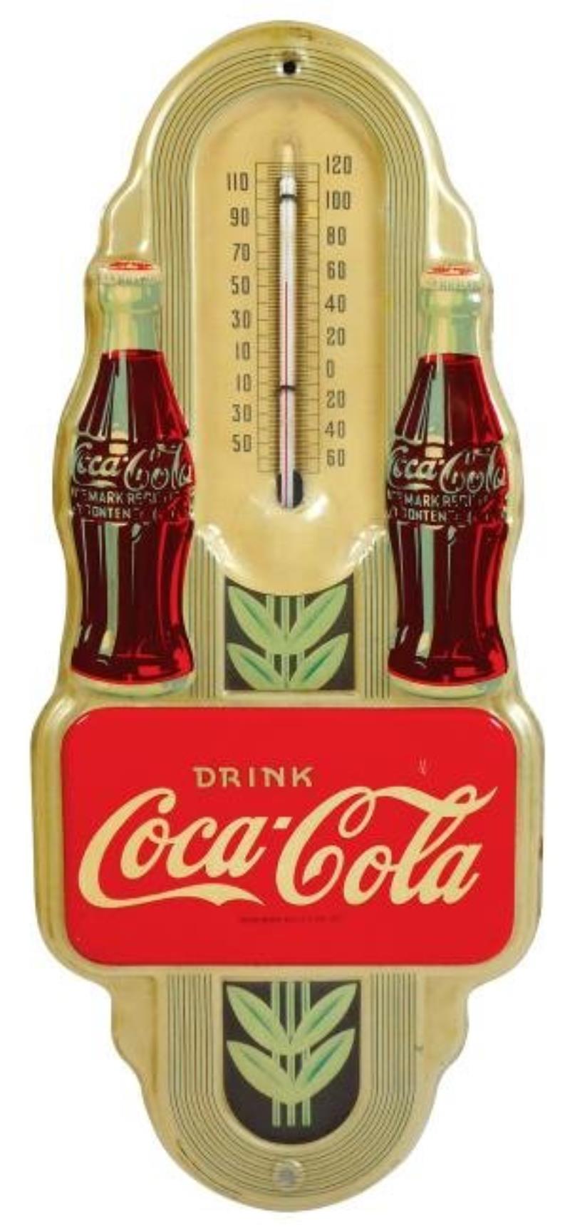 1942 CocaCola Double Bottle Thermometer Value & Price Guide