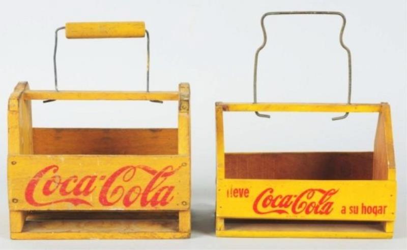 Foreign 1940s Coca-Cola Wood Carriers.