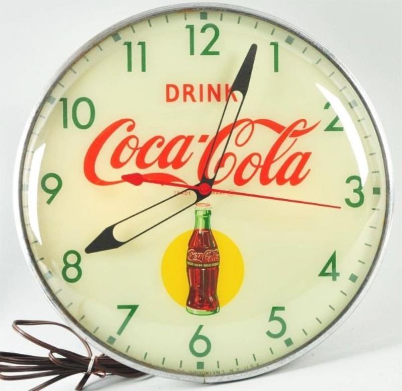 1950s Coca-Cola PAM Electric Light-Up Clock.