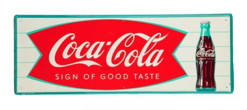 1960's Coca - Cola Tin Sign.