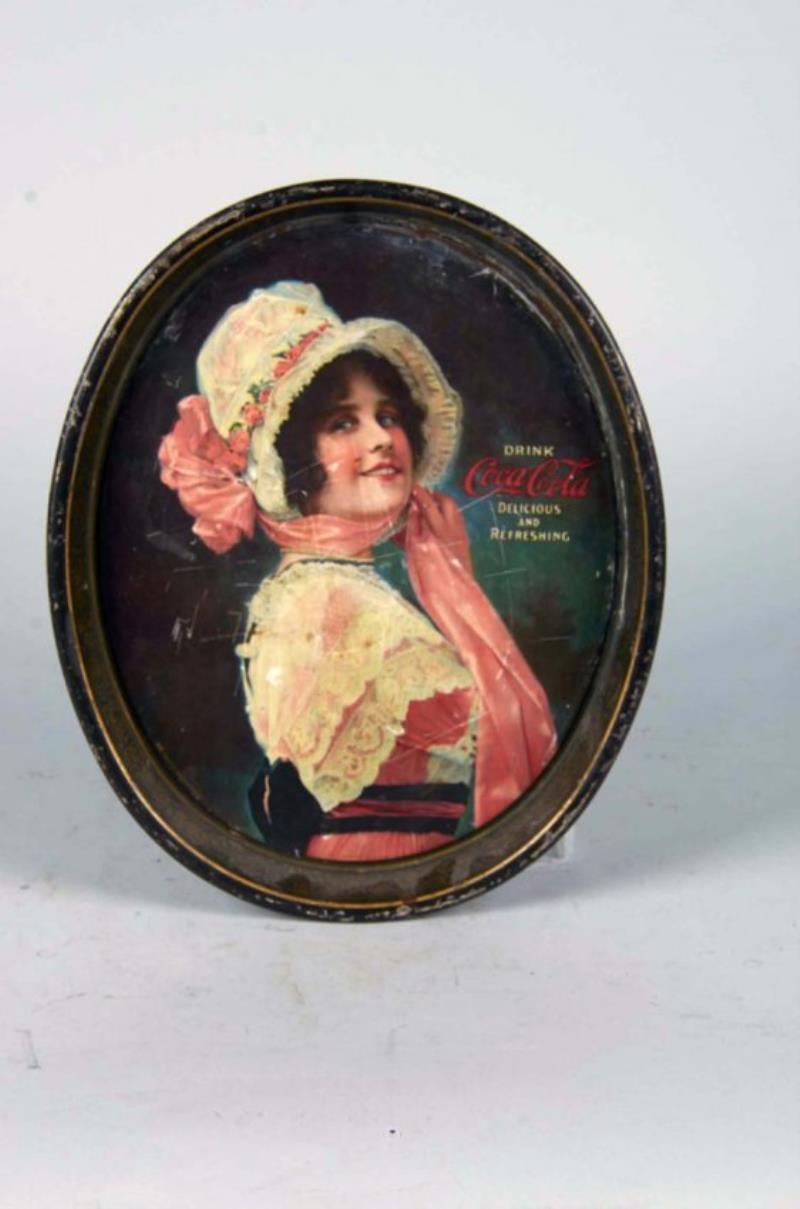 Coca Cola Oval Tin Litho Advertising Serving Tray