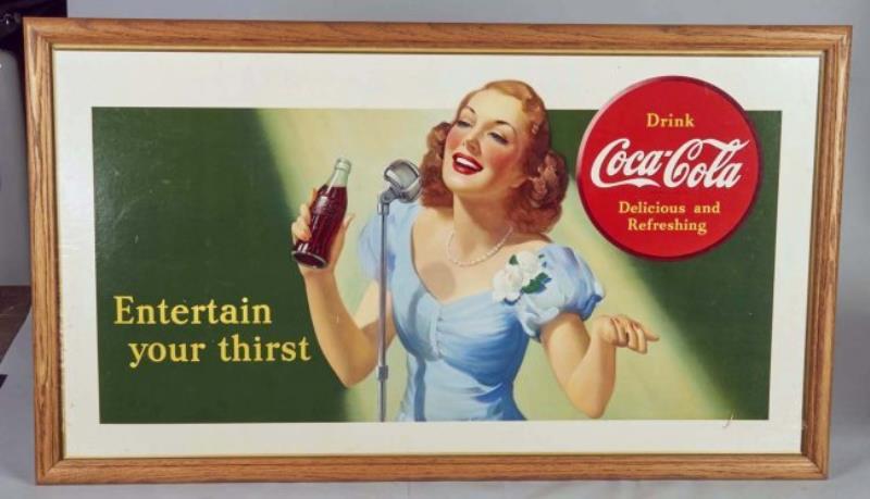 Coca Cola Cardboard Advertising Sign Value And Price Guide 