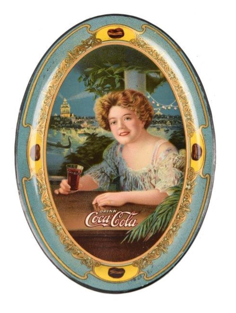 1909 Coca - Cola Tin Tip Tray