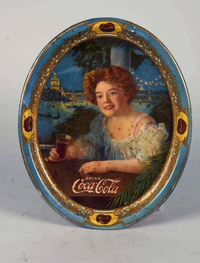 Drink Coca Cola Oval Tin Litho Serving Tray Value & Price Guide