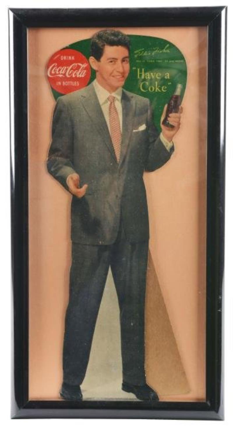 Eddie Fisher Coca-Cola Cut-Out Advertising Sign.