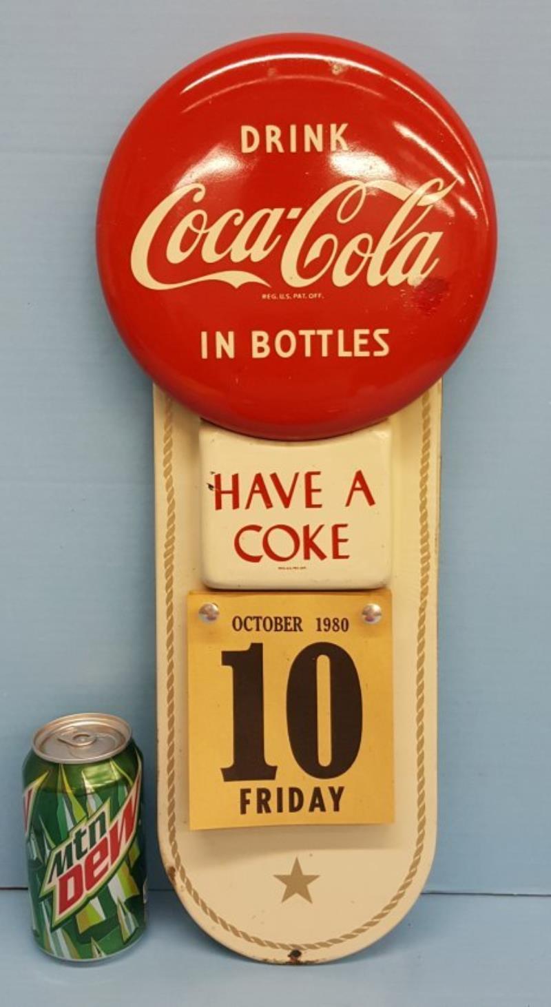 1953 Coca Cola Button Calendar Holder