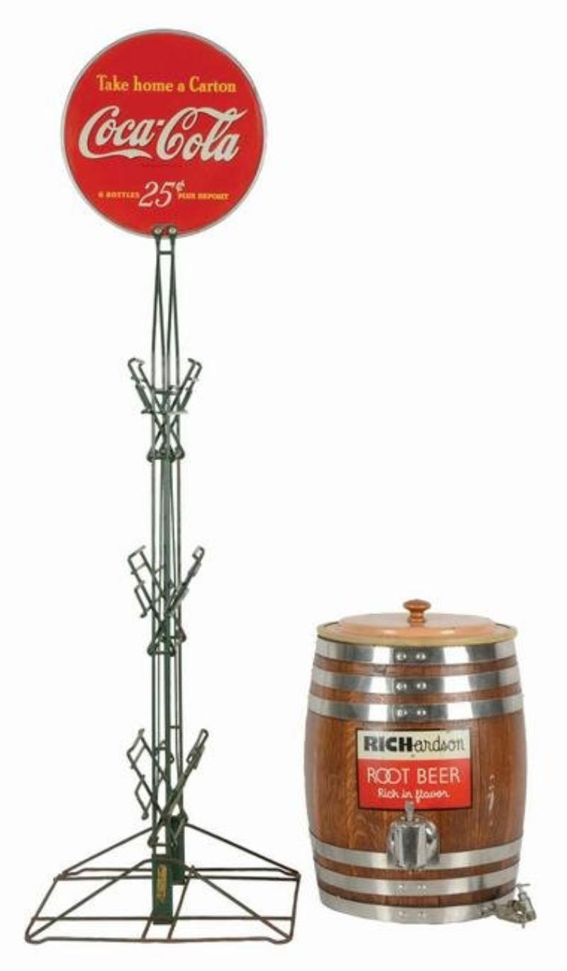 COCA-COLA DISPLAY STAND AND RICHARDSON WOOD
