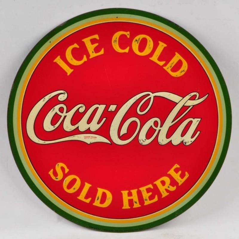 1933 Coca Cola TIn Embossed Sign