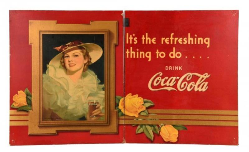 1937 Coca - Cola Cardboard Window Display