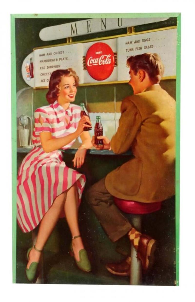 1948 Coca - Cola Cardboard Poster