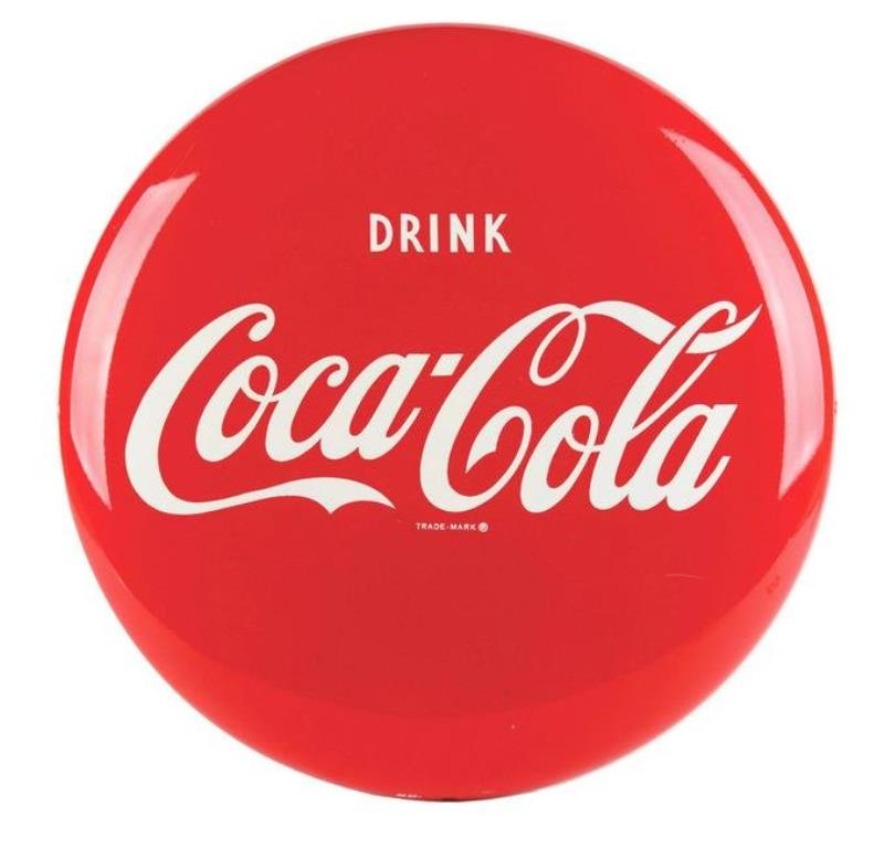 16" TIN COCA-COLA BUTTON
