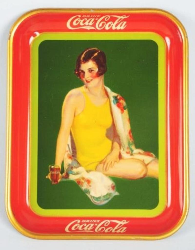1929 Bottle Sales Coca-Cola Tray.