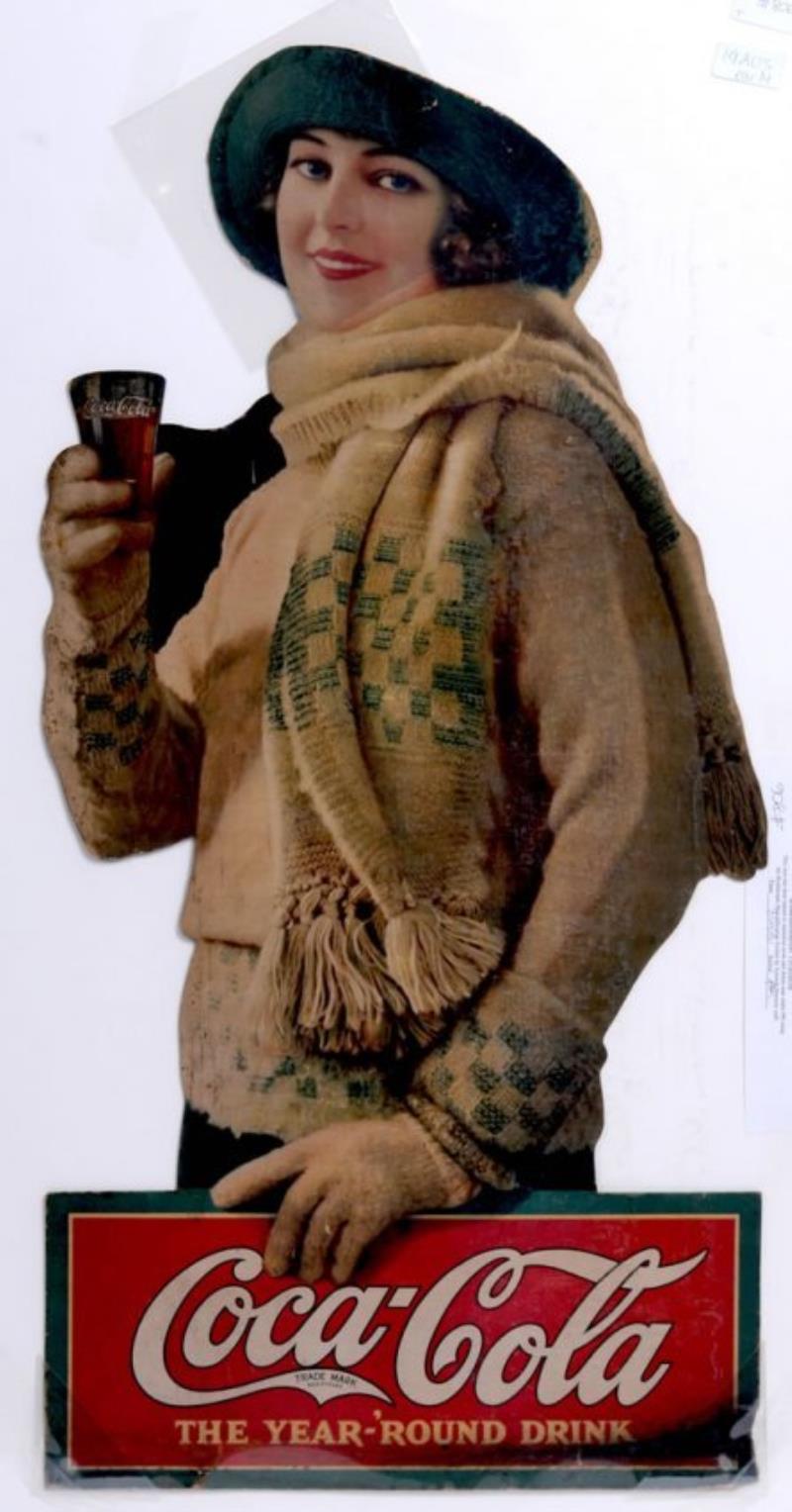 1923 COCA-COLA CARDBOARD CUT-OUT SIGN
