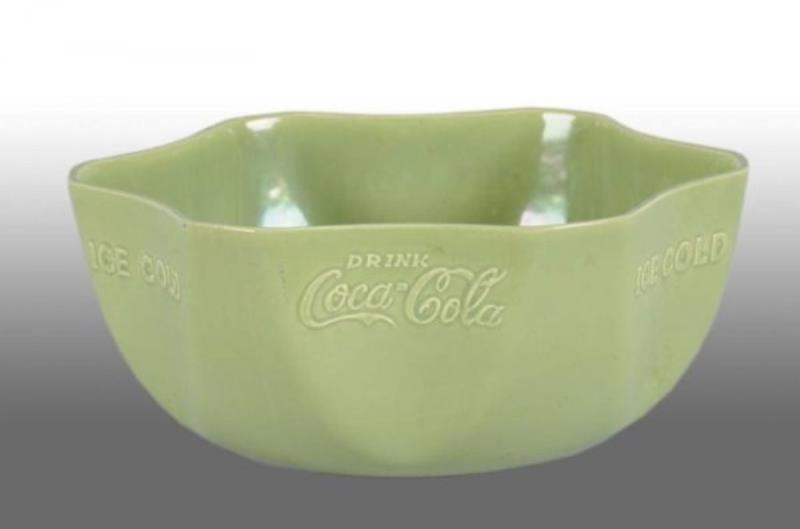 Glass Coca-Cola Green Bowl