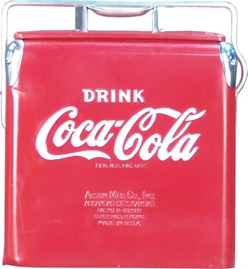 Small "Drink Coca Cola" Embossed Metal Airline Cool