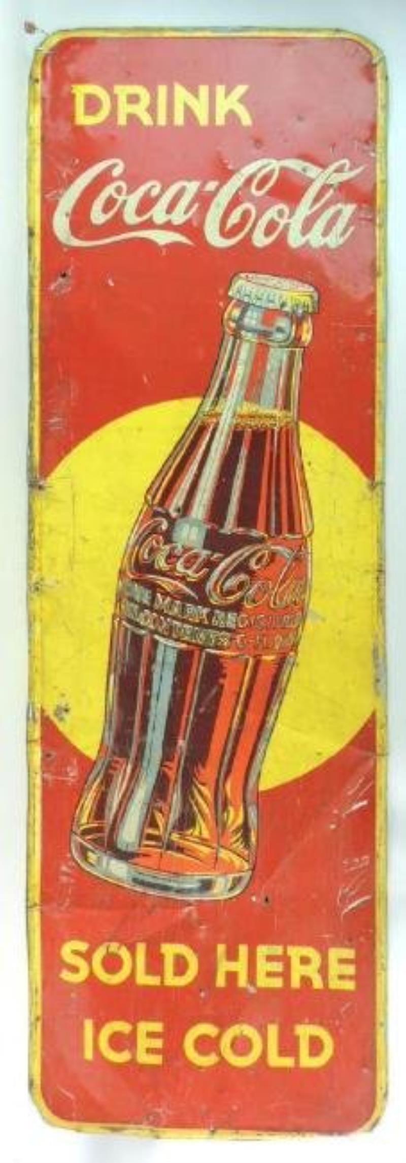 Vintage Coca-Cola "Sold Here" Advertising Metal Sign